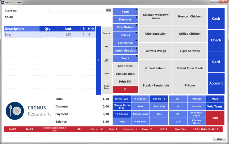 Using Restaurant Menu Types